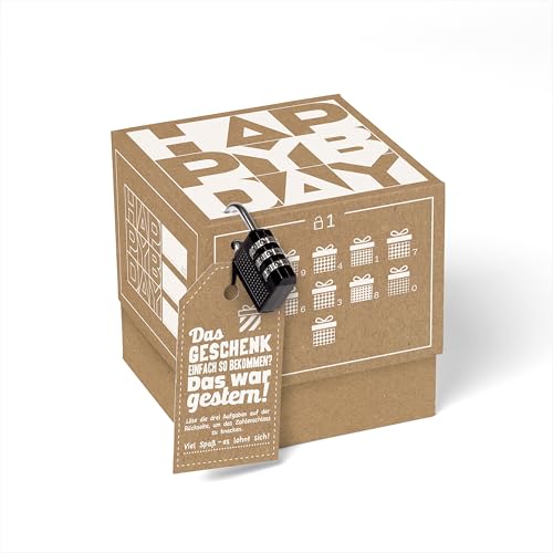 SURPRISA Geschenkbox, Rätselbox Happy Bday – kreative Verpackung für Geburtstagsgeschenke und Gutscheine SURPRISA Geschenkbox, Rätselbox Happy Bday – kreative Verpackung für Geburtstagsgeschenke und Gutscheine von SURPRISA