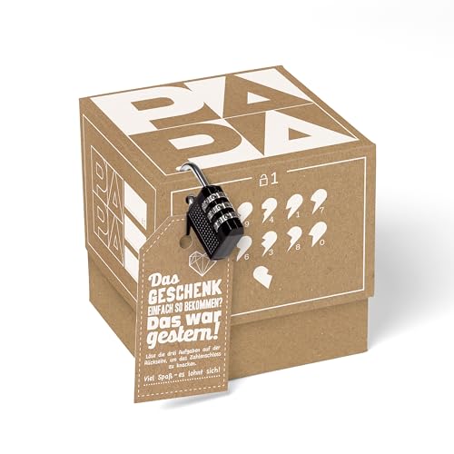 SURPRISA Geschenkbox, Rätselbox für Geschenke und Gutscheine zum Vatertag, Geburtstag, um Deinem Papa eine ganz besondere Freude zu Machen SURPRISA Geschenkbox, Rätselbox für Geschenke und Gutscheine zum Vatertag, Geburtstag, um Deinem Papa eine ganz besondere Freude zu Machen von SURPRISA