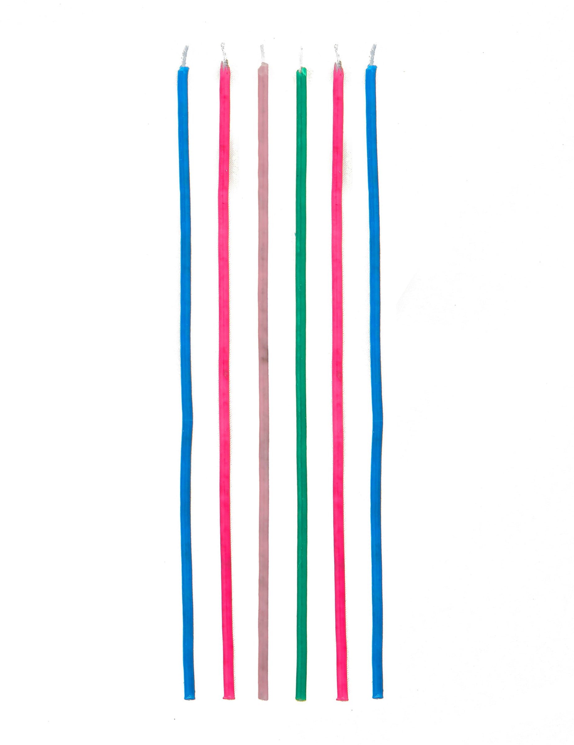 18 lange bunte Glitzer-Kerzen 16 cm für Torten von SURPRISEZ VOUS