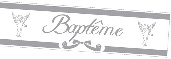 Banner Taufe Silber, silberfarben Banner Taufe Silber, silberfarben von SURPRISEZ VOUS