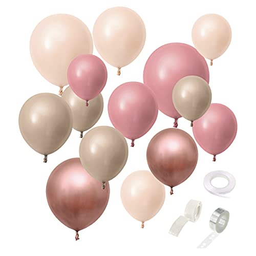 SUVIA 108 Stück Luftballons Girlande, Geburtstags ballons, erröten Luft ballons für Retro Boho Hochzeit Babydusche von SUVIA
