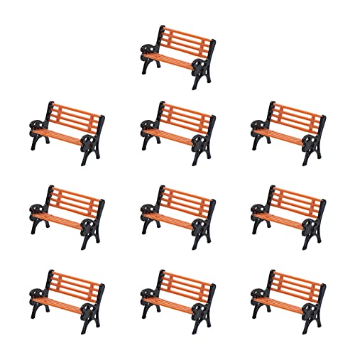 SUVIA HO N O Maßstab 1:100 Bank, Stuhl, Sessel für Straßenparks, Kunststoff-Bastelarbeiten, Eisenbahn-Layout, 10 Stück von SUVIA