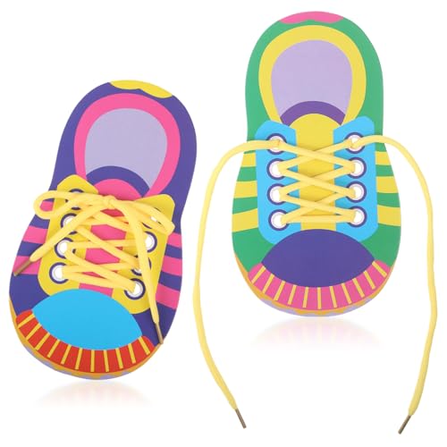 2 Stück Schleife Binden Lernen, Schuhe Schnürsenkel Spielzeug für Kinder, Frühes Lehrmittel von SUWIWKKOA