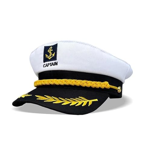 Kapitän Hut Yacht Hut Seemannsmütze Seemannshut Skipper Hut Kapitän Hut Kapitän Kappe Matrosen Zubehör für Halloween Kapitän Hut Kostüm Matrosenhut Kostüm Kapitänsmütze für Männer Frauen Kinder Kapitän Hut Yacht Hut Seemannsmütze Seemannshut Skipper Hut Kapitän Hut Kapitän Kappe Matrosen Zubehör für Halloween Kapitän Hut Kostüm Matrosenhut Kostüm Kapitänsmütze für Männer Frauen Kinder von SUWOW