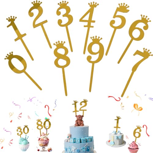 10 Stück Happy Birthday Tortendeko Geburtstag, 0-9 Tortendeko Geburtstag, Sterne Cupcake Tortenstecker für Jungs,Cake Topper Happy Birthday,tortendeko Geburtstag, Wiederverwendbar 10 Stück Happy Birthday Tortendeko Geburtstag, 0-9 Tortendeko Geburtstag, Sterne Cupcake Tortenstecker für Jungs,Cake Topper Happy Birthday,tortendeko Geburtstag, Wiederverwendbar von SUYIPCUS