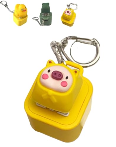 Schlüsselanhänger mit knackendem Frosch, quakende Ente, Zappelspielzeug gegen Angstzustände von SUYOIKHGMN