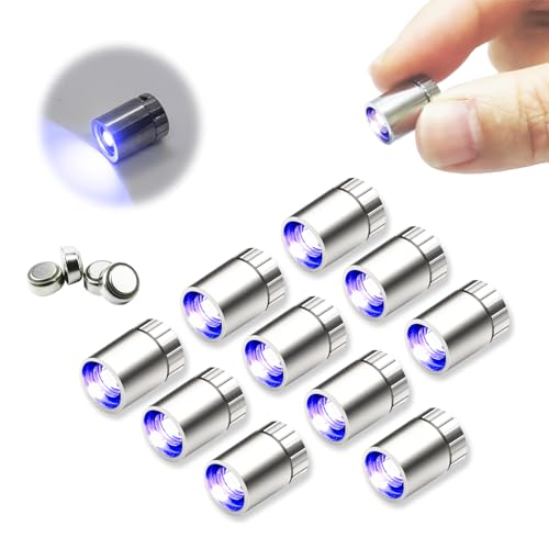 SUZEYAR 10 Stück Miniatur-LED-Lichter, winzige Lichter für Handarbeit/Heimwerker, batteriebetrieben, Puppenhaus-Licht, Miniatur-Lichter für Spielzeugziegel, Bausteine, 10 Stück (Blau) von SUZEYAR