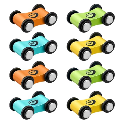 SUZEYEN Holzautos für Kleinkinder - 8 Pack Mini Ramp Rennwagen Set, langlebige Holzbahn Spielzeug, pädagogische interaktive Fahrzeuge für Kinder, Indoor Outdoor Spielgeschenk für Jungen und Mädchen SUZEYEN Holzautos für Kleinkinder - 8 Pack Mini Ramp Rennwagen Set, langlebige Holzbahn Spielzeug, pädagogische interaktive Fahrzeuge für Kinder, Indoor Outdoor Spielgeschenk für Jungen und Mädchen von SUZEYEN