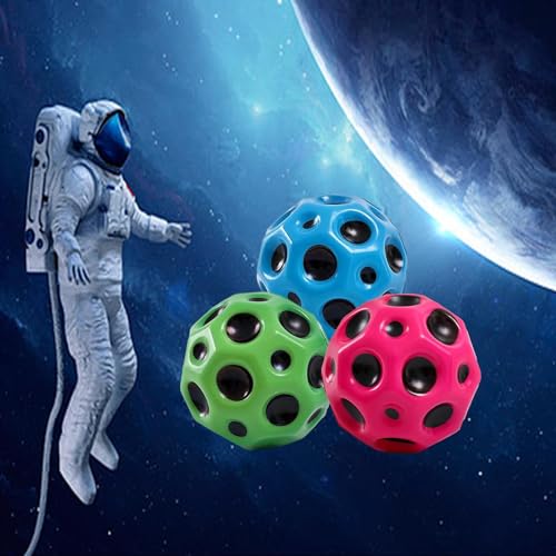 SUpoetry 3 Stück Galaxy Ball, Mini Bouncing Ball, Silent Bounce Ball, Ideal Für Das Training Mit Dem Hüpfball, Zum Trainieren Der Greif- Und Fangreflexe von SUpoetry