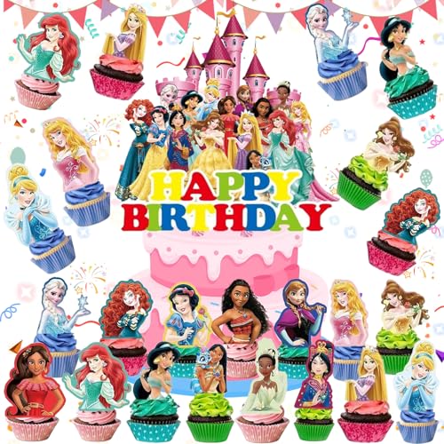 SUpoetry 31 Stück Prinzessinnen Cake Toppers Geburtsta-g, Tortendeko Geburtstag Mädchen Prinzessin, Cake Topper Geburtstag Prinzessin für Kinder Mädchen Geburtstags Kuchen Topper Dekoration Party SUpoetry 31 Stück Prinzessinnen Cake Toppers Geburtsta-g, Tortendeko Geburtstag Mädchen Prinzessin, Cake Topper Geburtstag Prinzessin für Kinder Mädchen Geburtstags Kuchen Topper Dekoration Party von SUpoetry
