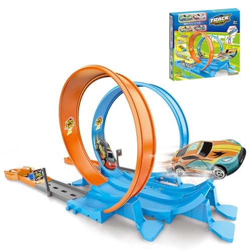 SVCEQZE Autorennbahn Set,Rennstrecke für und Kinder - 360° Wandfahrfunktion für Kleinkinder ab 3 Jahre Geburtstag Reisen von SVCEQZE