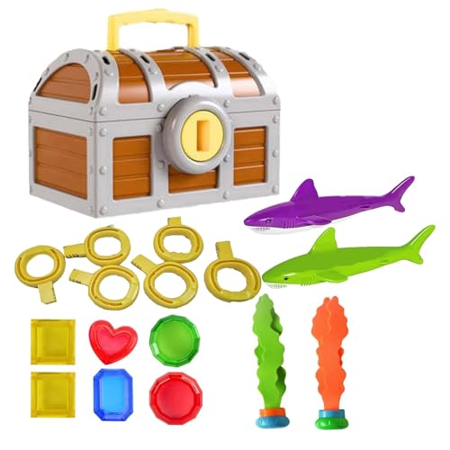 SVCEQZE Pool Unterwasser Spielzeug - Große Schatzkiste Wasserspiel Tauchspaß - Schwimmtraining Unterwasser Abenteuer Für Kinder Outdoor Spielzeug SVCEQZE Pool Unterwasser Spielzeug - Große Schatzkiste Wasserspiel Tauchspaß - Schwimmtraining Unterwasser Abenteuer Für Kinder Outdoor Spielzeug von SVCEQZE