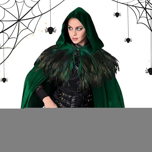 SVCEQZE Umhang Mit Kapuze Damen,Karneval Verkleidung Samt Cape Mit Kapuze | Samt Umhang Outfit Accessoire Für Mittelalter Erwachsene Männer Frauen Hexen Partys Events Cosplay SVCEQZE Umhang Mit Kapuze Damen,Karneval Verkleidung Samt Cape Mit Kapuze | Samt Umhang Outfit Accessoire Für Mittelalter Erwachsene Männer Frauen Hexen Partys Events Cosplay von SVCEQZE