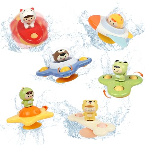 SVIOKODX 6PCS Saugnapf Spinner Spielzeug, Baby Badespielzeug, sensorische Spielzeug für 1-3 Jahre alt Junge Mädchen, Baby Essentials für die Reise, Fidget Spielzeug für Kleinkinder 1-3 SVIOKODX 6PCS Saugnapf Spinner Spielzeug, Baby Badespielzeug, sensorische Spielzeug für 1-3 Jahre alt Junge Mädchen, Baby Essentials für die Reise, Fidget Spielzeug für Kleinkinder 1-3 von SVIOKODX