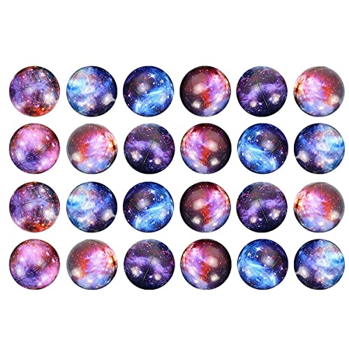 SVRITE 24 StüCk Galaxy-StressbäLle, 2,5-Weltraum-StressbäLle, Squeeze-BäLle, StressabbaubäLle für Kinder und Erwachsene von SVRITE