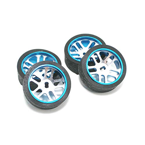 SVRITE 4 Stück Rc Auto Reifen & für K969 K989 K999 P929 Iw04M Iw02 Rm02 Rm03 Dgawd Mini-Z Rc 1/28 Auto Teile, Blau von SVRITE