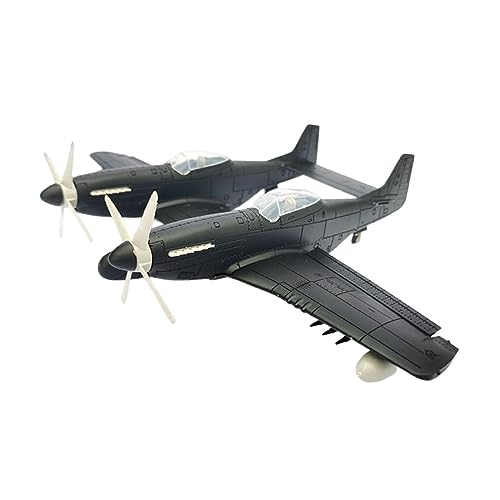 SVRITE Aerobatic Flugzeug Flugzeug-Kämpfer, Handgefertigtes Spielzeug-Display, Ornament, Miniatur-Flugzeugmodell Für Büro, Schlafzimmer, Regal, Tisch, (Farbe : Schwarz, Größe : 1 UK) von SVRITE