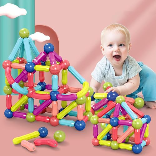 SVYHUOK Magnetische Bausteine 100 Stück Magnete Kinder, Magnetic Bauklötze Baukasten Kinderspielzeug, Fantasievolle Magnetbausteine für Haus und Schulgeschenke für Jungen und Mädchen SVYHUOK Magnetische Bausteine 100 Stück Magnete Kinder, Magnetic Bauklötze Baukasten Kinderspielzeug, Fantasievolle Magnetbausteine für Haus und Schulgeschenke für Jungen und Mädchen von SVYHUOK