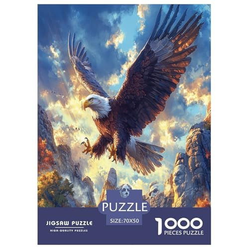 Adler Puzzle 1000-teilige Schwer Puzzle Spielzeug Pädagogisches Spiel Impossible Herausforderungsspielzeug Für Erwachsene Und Kinder Ab 12 Jahren 70x50cm/1000pcs von SVZCMAVDP
