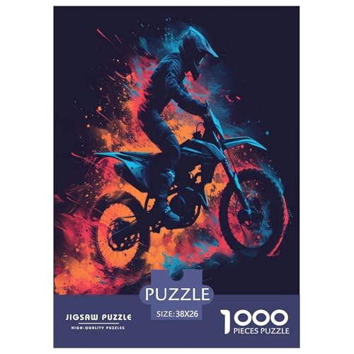 Dirt Bike Puzzle 1000 Teile Schwer Puzzle Spielzeug Lernspiel Impossible Herausforderung Spielzeug Für Erwachsene Und Kinder Ab 12 Jahren 38x26cm/1000pcs von SVZCMAVDP