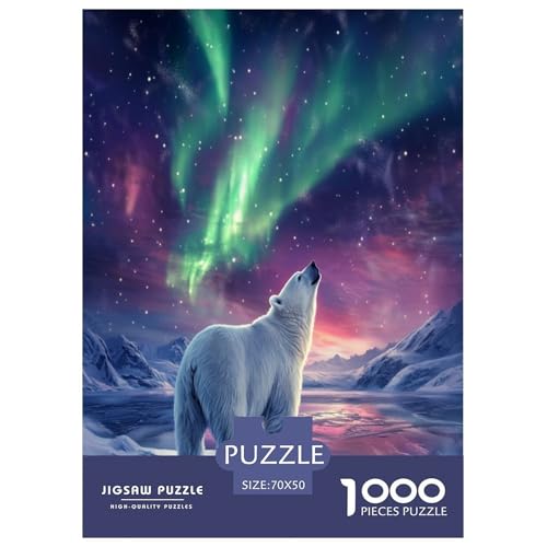 Eisbär Puzzle 1000-teilige Schwer Puzzle Spielzeug Lernspiel Impossible Herausforderung Spielzeug Für Erwachsene Und Kinder Ab 14 Jahren 70x50cm/1000pcs von SVZCMAVDP