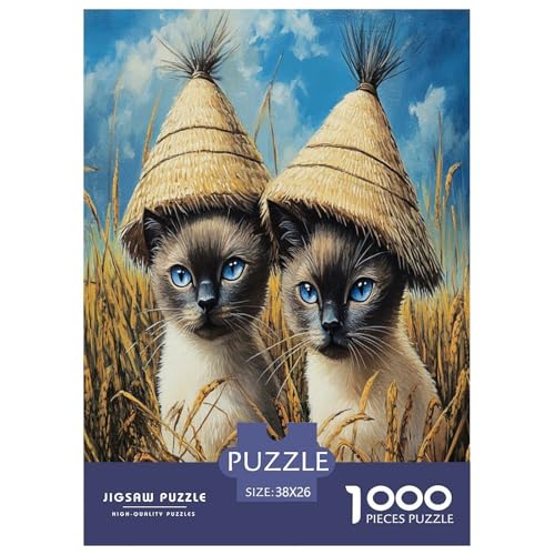 Siamese Kätzchen Puzzle 1000-teilige Schwer Puzzle Spielzeug Pädagogisches Spiel Impossible Herausforderung Spielzeug Für Erwachsene Und Kinder in Bewährter 38x26cm/1000pcs Siamese Kätzchen Puzzle 1000-teilige Schwer Puzzle Spielzeug Pädagogisches Spiel Impossible Herausforderung Spielzeug Für Erwachsene Und Kinder in Bewährter 38x26cm/1000pcs von SVZCMAVDP