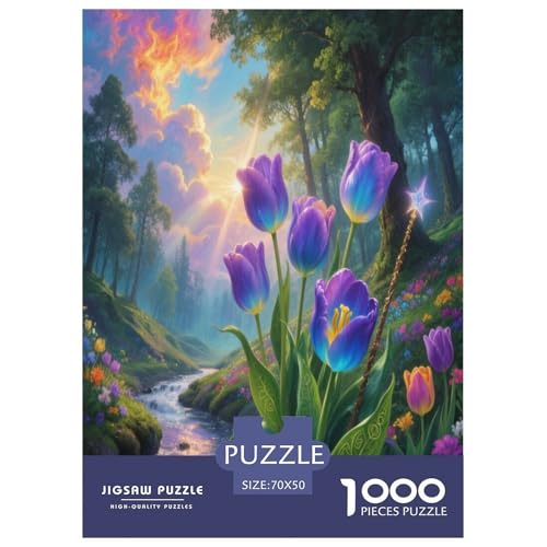 Tulpen Puzzles 1000 Teile Schwer Puzzle Spielzeug Lernspiel Impossible Herausforderungsspielzeug Für Erwachsene Und Kinder in Bewährter 70x50cm/1000pcs von SVZCMAVDP