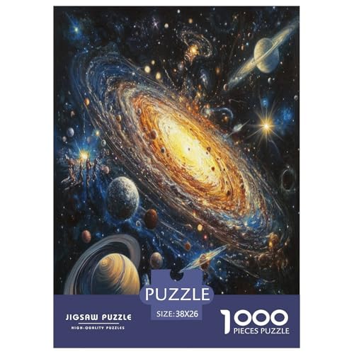 kosmische Galaxie Puzzle 1000-teilige Schwer Puzzle Spielzeug Lernspiel Impossible Herausforderungsspielzeug Für Erwachsene Kinder 38x26cm/1000pcs von SVZCMAVDP