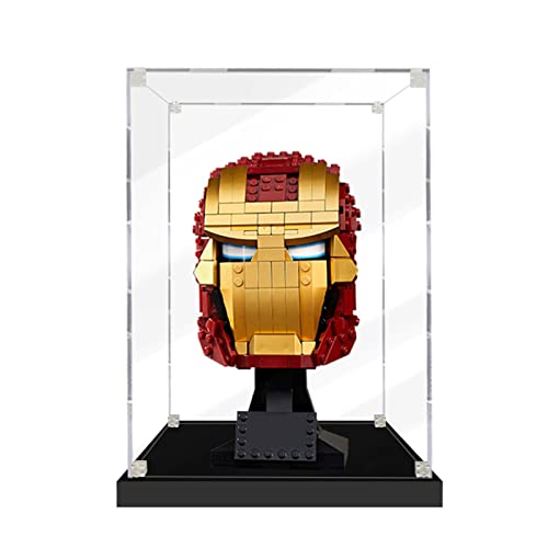 SWDZ Vitrine für Lego Iron Man Helm 76165, Acryl-Vitrine, staubdichte Aufbewahrungsvitrine für Lego 76165 (Nicht im Lieferumfang enthalten), Größe: 20 x 20 x 25 cm von SWDZ