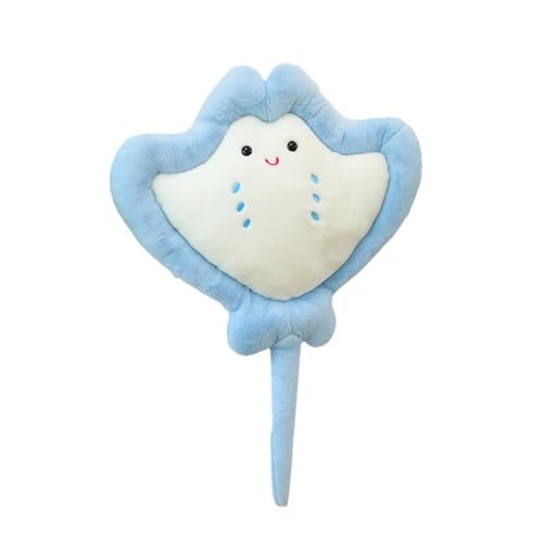 SWECOMZE Mantarochen Plüschtiere Stofftier Kuscheltier Plüschtiere Mantarochen Kuscheltier Geschenke Für Kinder, Jungen, Mädchen (60 * 40cm,Blau) von SWECOMZE