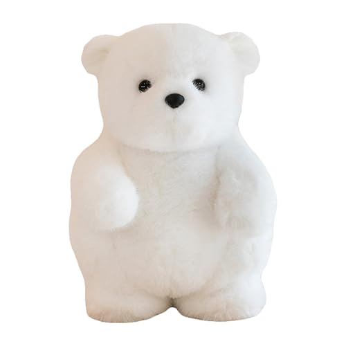 SWECOMZE Plüschtier Plüsch Kuscheltier Niedliche Pinguin Puppe Simulation Plüsch Puppe Spielzeug Kinder Geburtstag Geschenk (30cm,Eisbär) von SWECOMZE