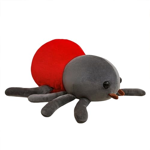 SWECOMZE Spinne Stofftier Kuscheltier Plüschtier Spinne Wurfkissen Kuscheltiere Geschenk für Erwachsene Und Kinder Halloween (30cm,Rot) von SWECOMZE