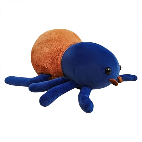 SWECOMZE Spinne Stofftier Kuscheltier Plüschtier Spinne Wurfkissen Kuscheltiere Geschenk für Erwachsene Und Kinder Halloween (40cm,Blau) von SWECOMZE