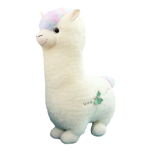 SWECOMZE Stofftier Plüschtier, Alpaka Kuscheltier Plüschpuppen Katze, Stofftier Schmusetier Geschenk für Jungen Mädchen (40cm,Weiß) von SWECOMZE