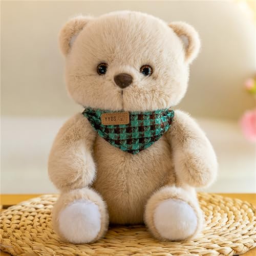 SWECOMZE Teddybär Bär XXL Kuscheltier Groß Teddybären Perfekt zum Kuscheln, Schmusen und Liebhaben, Bär Plüschtier Stofftier Geschenkt für Freundin Geburtstage Valentinstag (Lätzchen Bär-Grün,23cm) von SWECOMZE