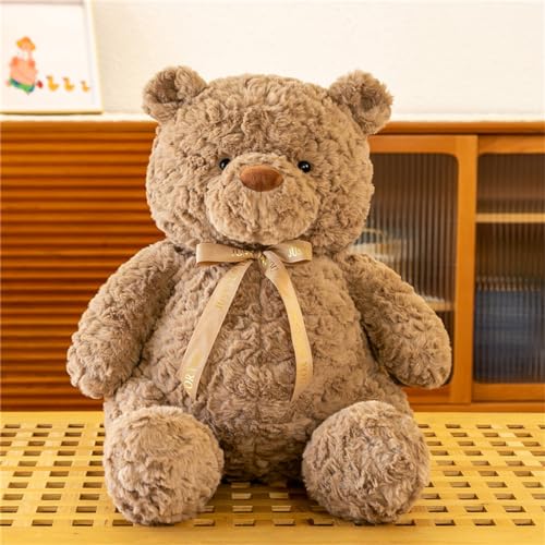 SWECOMZE XXL Teddybär Bär Kinder Kuschelkissen Kuscheltier, Weiche Flauschige Teddybären Zierkissen Sofakissen, Bär Plüschtier Stofftier Geschenk Dekokissen (Braun,30CM) von SWECOMZE