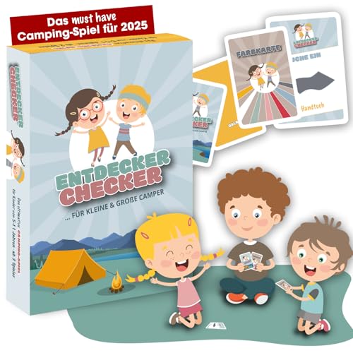 SWEET LITTLE Cottage Campingspiel: „Entdecker Checker“ – Outdoor Kartenspiel für Kinder ab 5 Jahren - Suchen und Finden in der Natur – Urlaubsspiel – Camper Campingurlaub SWEET LITTLE Cottage Campingspiel: „Entdecker Checker“ – Outdoor Kartenspiel für Kinder ab 5 Jahren - Suchen und Finden in der Natur – Urlaubsspiel – Camper Campingurlaub von SWEET LITTLE Cottage