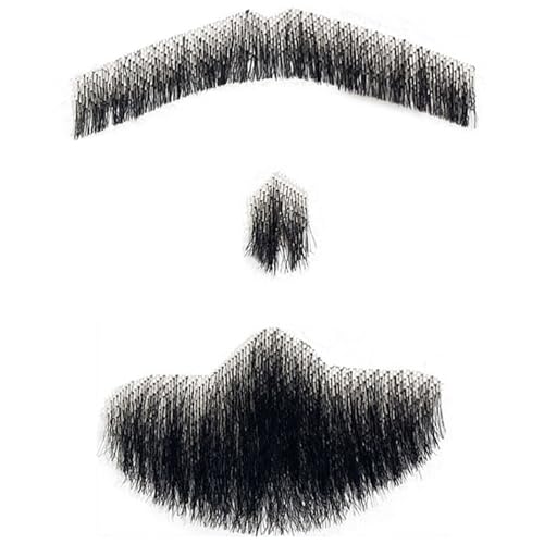 Gefälschter Bart menschliches Haar Realistischer Bart Fake Schnurrbart unsichtbar Gesichtsbehaarungshaarkostüm Spitze Schnurrbart für Männer an Halloween Cosplay Kostüm Party Make -up Requisiten Gefälschter Bart menschliches Haar Realistischer Bart Fake Schnurrbart unsichtbar Gesichtsbehaarungshaarkostüm Spitze Schnurrbart für Männer an Halloween Cosplay Kostüm Party Make -up Requisiten von SWEETBIUTI