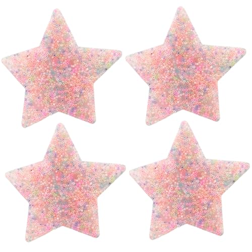 Hautpflückende Zappelspielzeuge, 4pcs 3.35x3.35 Soft Silicon Picky Pad Fünf-Punkte-Stern-Picking-Pad, Stress-Relief-Zappelspielzeug für Kinder Erwachsene Hautpflückende Zappelspielzeuge, 4pcs 3.35x3.35 Soft Silicon Picky Pad Fünf-Punkte-Stern-Picking-Pad, Stress-Relief-Zappelspielzeug für Kinder Erwachsene von SWEETBIUTI