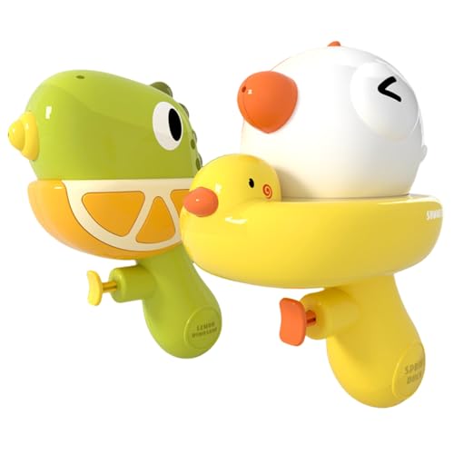 Kids Cartoon Wasserpistole, 2pcs Baby Bad Spielzeug Plastik Tiere Kleinkind Badespielzeugwasserpistole mit großer Reichweite, einfach zu verwenden Spielzeug für Badewanne, Tank und Swimmingpool Kids Cartoon Wasserpistole, 2pcs Baby Bad Spielzeug Plastik Tiere Kleinkind Badespielzeugwasserpistole mit großer Reichweite, einfach zu verwenden Spielzeug für Badewanne, Tank und Swimmingpool von SWEETBIUTI