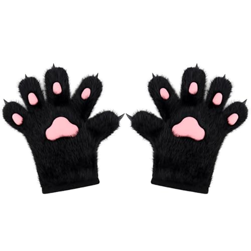 Pelzige Pfoten, weiche und warme Fuchshandschuhe, süße Plüschkatze -Pfotenhandschuhe, realistische dekorative Therianpfoten Cartoon Tier Fäustlinge für Kinder, Erwachsene, Cosplay, Stufe 1 Paar Schw Pelzige Pfoten, weiche und warme Fuchshandschuhe, süße Plüschkatze -Pfotenhandschuhe, realistische dekorative Therianpfoten Cartoon Tier Fäustlinge für Kinder, Erwachsene, Cosplay, Stufe 1 Paar Schw von SWEETBIUTI