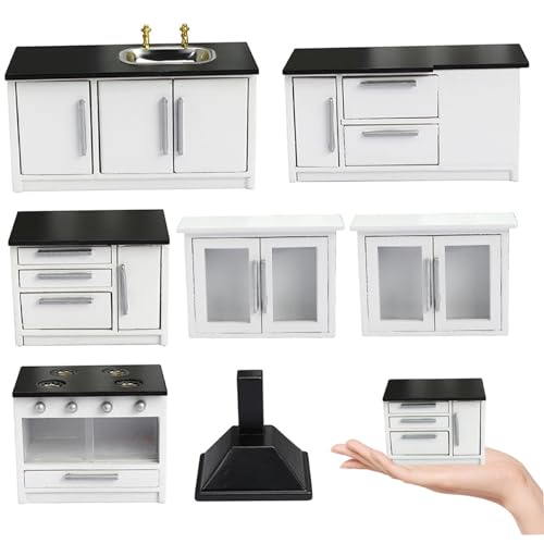Puppenhausküche, 7pcs/Set 1 12 Skala Holzpuppenhausmöbel, Simulationsminiatur Puppenhauszubehör Küche, Puppenhausmöbel, Miniatur, Set Puppenhausküche, 7pcs/Set 1 12 Skala Holzpuppenhausmöbel, Simulationsminiatur Puppenhauszubehör Küche, Puppenhausmöbel, Miniatur, Set von SWEETBIUTI