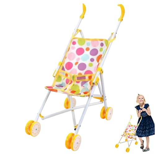 Puppenwagen für Spielzeug Kid Babypuppen Kinderwagen Falten Sie Babypuppenwagenspielzeug mit weich von SWEETBIUTI