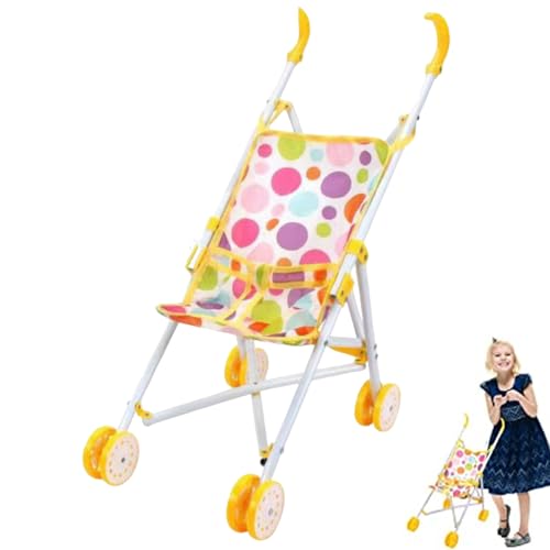 Puppenwagen für Spielzeug Kid Babypuppen Kinderwagen Falten Sie Babypuppenwagenspielzeug mit weich von SWEETBIUTI