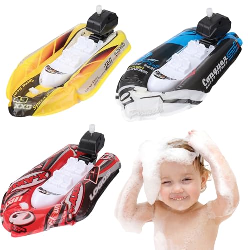 SWEETBIUTI Baby Badspielzeug 3PCS Bades Spielzeug für Kleinkinder 2-4, winden Sie schwimmende Wasserspielzeuge Boote Badekrug, Mini aufblasbare Badebootspielzeug für Schwimmbad Strände und Wannen SWEETBIUTI Baby Badspielzeug 3PCS Bades Spielzeug für Kleinkinder 2-4, winden Sie schwimmende Wasserspielzeuge Boote Badekrug, Mini aufblasbare Badebootspielzeug für Schwimmbad Strände und Wannen von SWEETBIUTI