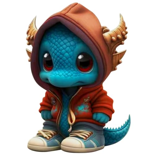 SWEETBIUTI Dragon Ornament Kapuze gekleidet Simulation Cartoon 5inch Harz Dragon Statue Süßes unfeindliches Home Office Tabletop Regal Dekor Weihnachtsdrache, Drache Figuren, Drachendekor Kaffee SWEETBIUTI Dragon Ornament Kapuze gekleidet Simulation Cartoon 5inch Harz Dragon Statue Süßes unfeindliches Home Office Tabletop Regal Dekor Weihnachtsdrache, Drache Figuren, Drachendekor Kaffee von SWEETBIUTI