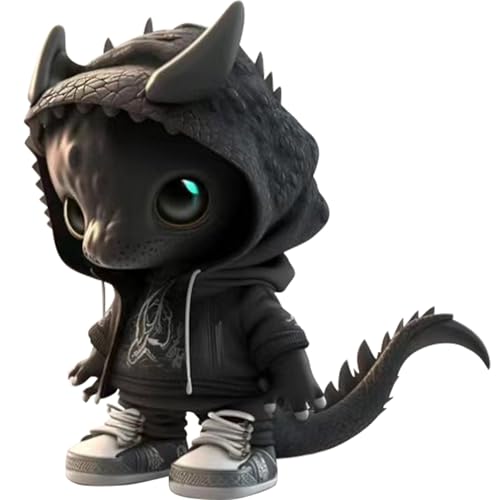 SWEETBIUTI Dragon Ornament Kapuze gekleidet Simulation Cartoon 5inch Harz Dragon Statue Süßes unfeindliches Home Office Tabletop Regal Dekor Weihnachtsdrache, Drachenfiguren, Drachendekor schwarz SWEETBIUTI Dragon Ornament Kapuze gekleidet Simulation Cartoon 5inch Harz Dragon Statue Süßes unfeindliches Home Office Tabletop Regal Dekor Weihnachtsdrache, Drachenfiguren, Drachendekor schwarz von SWEETBIUTI