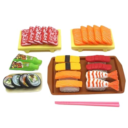 SWEETBIUTI Fake Sushi Play Food Simulation Sushi künstliches Essen vorgibt Spielen Kinder Kücher Spielet Plastik Rollen Rollenspiele Geschenk für Kinder im Alter von 3+ 1 Set von SWEETBIUTI