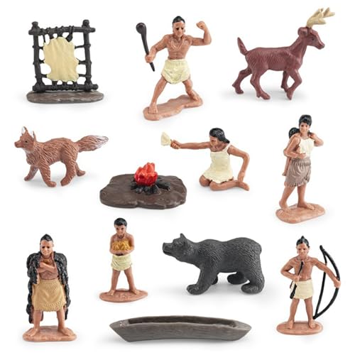 SWEETBIUTI Figuren der amerikanischen Ureinwohner, 12pcs Powhatan Indian Indian Indianer Dekor Figuren Set Dekoration Geburtstagsgeschenk, Dekor SWEETBIUTI Figuren der amerikanischen Ureinwohner, 12pcs Powhatan Indian Indian Indianer Dekor Figuren Set Dekoration Geburtstagsgeschenk, Dekor von SWEETBIUTI