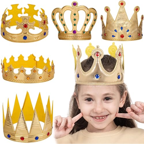 SWEETBIUTI Geburtstagskronen für Kinder, 6-Stil-Stoffkrone mit Acryl-Edelsteinen, 6pcs exquisites und schöner Kopfschmuck, Mehrzweck-Geburtstagskrone für Cosplay-Party-Dekorationsrequisiten SWEETBIUTI Geburtstagskronen für Kinder, 6-Stil-Stoffkrone mit Acryl-Edelsteinen, 6pcs exquisites und schöner Kopfschmuck, Mehrzweck-Geburtstagskrone für Cosplay-Party-Dekorationsrequisiten von SWEETBIUTI